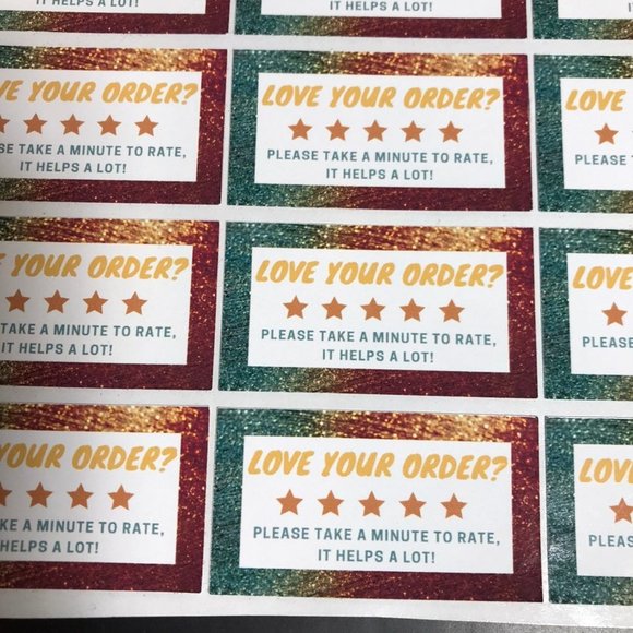 40 thank you stickers size 2.25"x1.25" - Picture 4 of 6